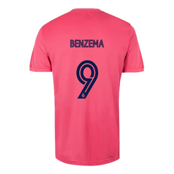 Camiseta Real Madrid Segunda equipo NO.9 Benzema 2020-2021 Rosa